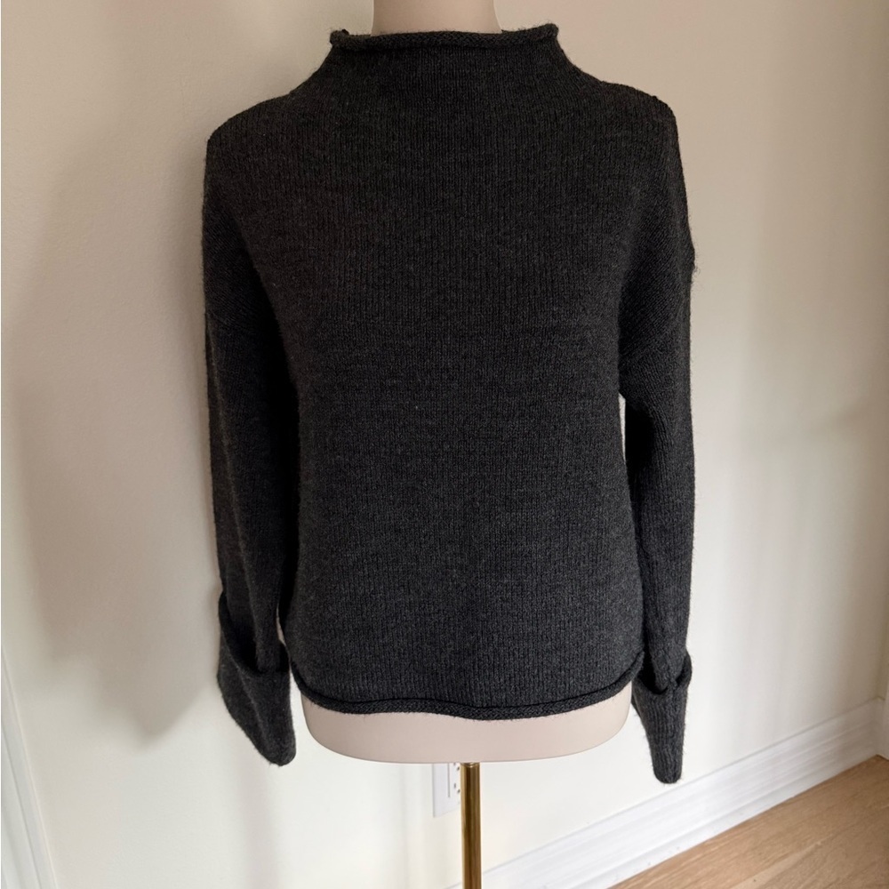 Anthropologie Basile Dark Gray mock neck Sweater